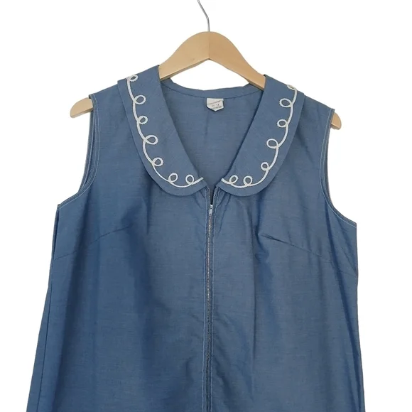 Rare Vintage 1960's Unbranded Union Label Shirt Dress House Coat … - Picture 5 of 15